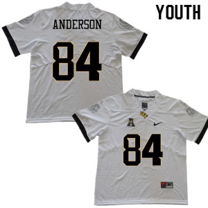 Youth UCF Knights #84 Trey Anderson White Embroidery Jerseys 728157-850